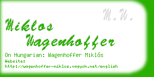 miklos wagenhoffer business card